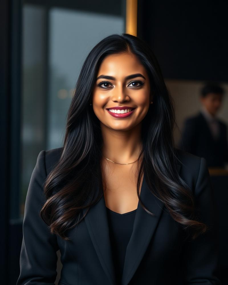 Anika Rao, Head of Marketing & PR — illustrative prototype team portrait